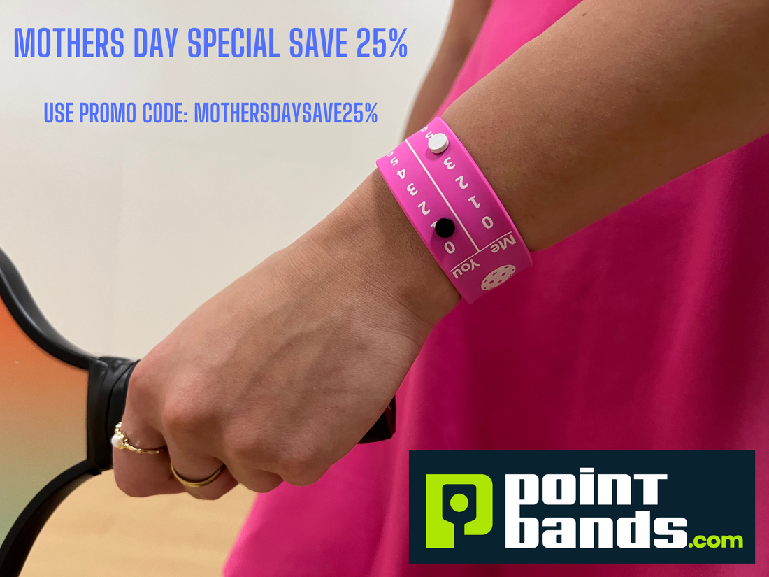 Pickleball Point Bands are the best pickleball scorekeeper, scoring band and scoreband worn on your wrist to keep score and track the server number while playing pickleball