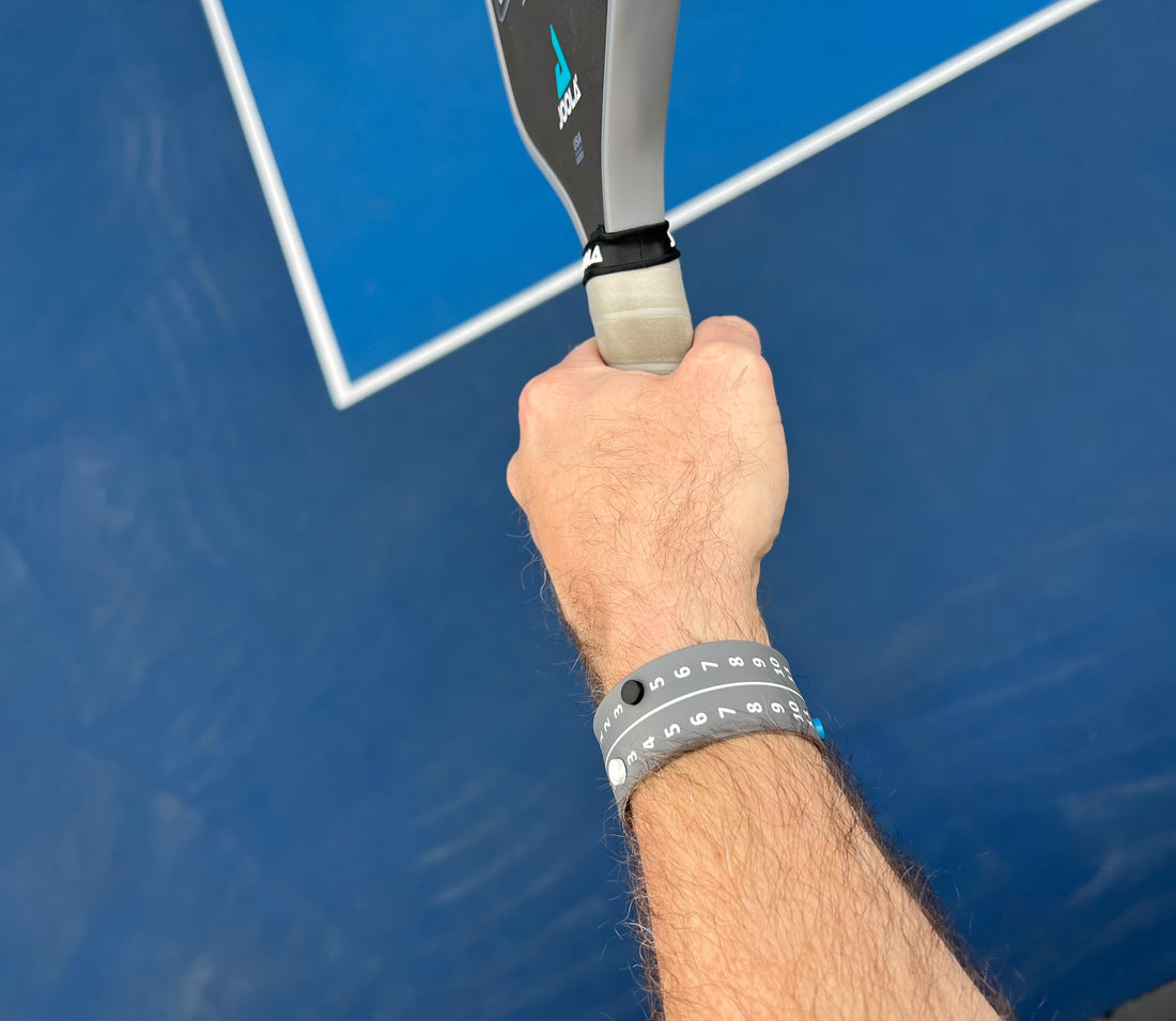 Pickleball Point Bands are the best pickleball scorekeeper, scoring band and scoreband worn on your wrist to keep score and track the server number while playing pickleball