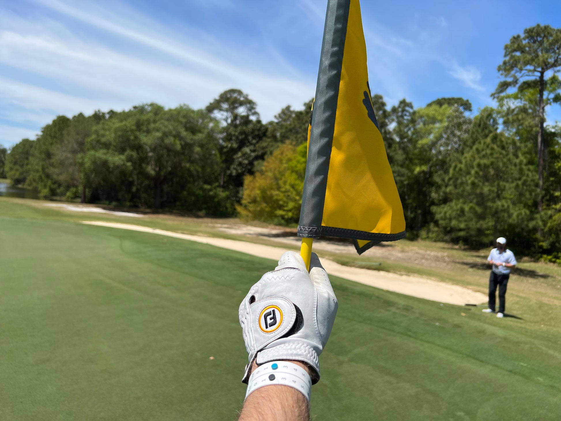 Golf Point Bands are the best golf stroke counter, ball marker scoreband worn on your wrist to keep track of your strokes and swing count while playing golf